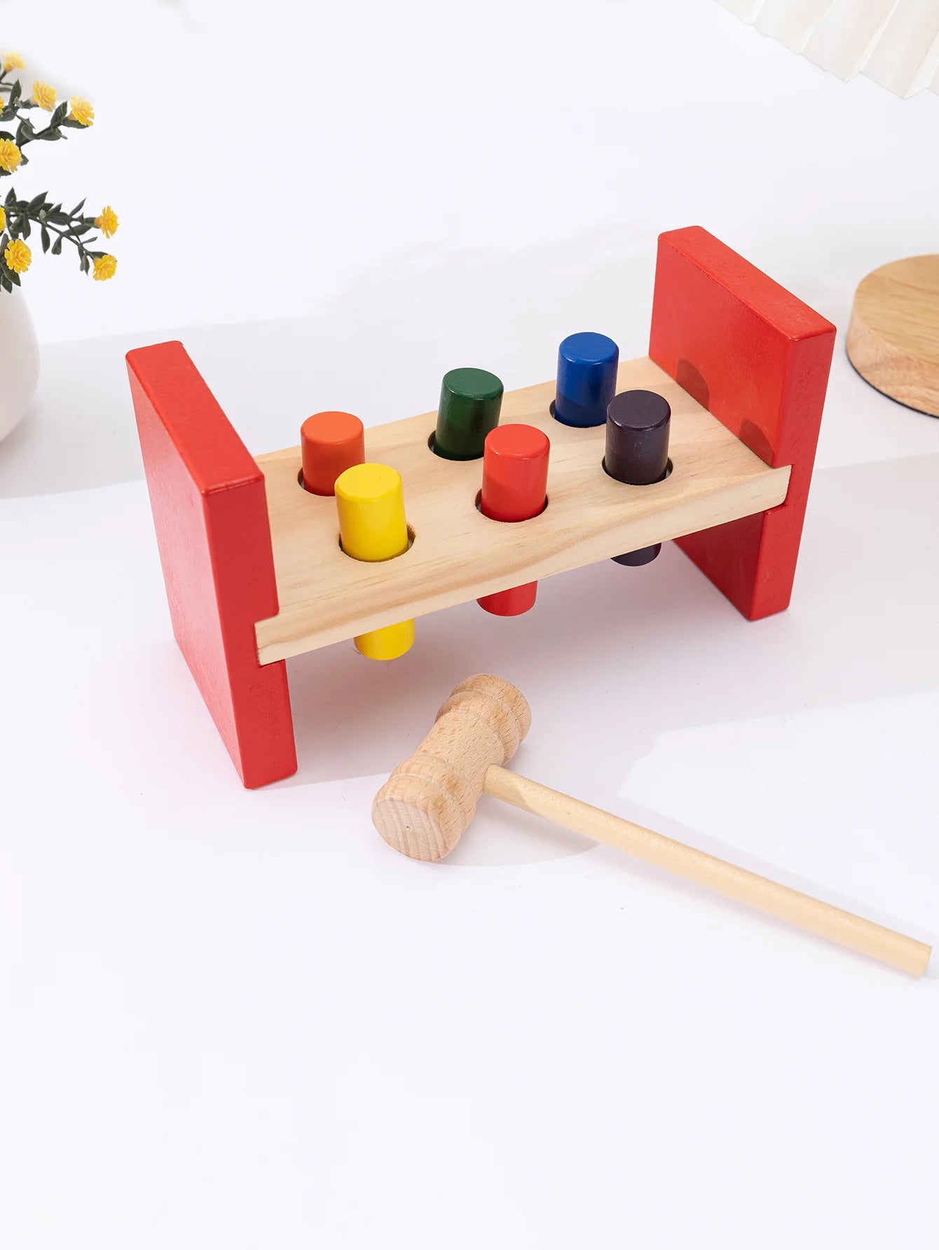 Jouet de martelage en bois Montessori - Développez la motricité fine