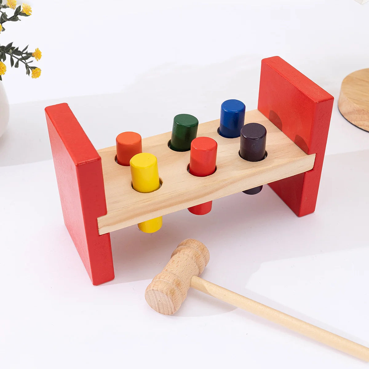 Jouet de martelage en bois Montessori - Développez la motricité fine