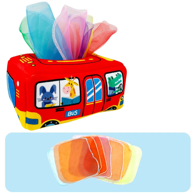 Jouets Montessori Boîte à mouchoirs magique Activité d'apprentissage éducative pour bébé jouet sensoriel pour enfants exercice des doigts