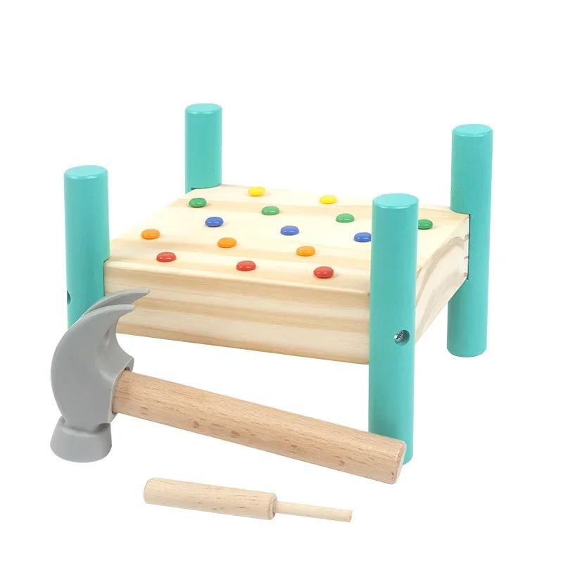 Jouets en bois Montessori marteau à frapper, simulation entraînement aux compétences de vie, outil d'assemblage éducatif précoce