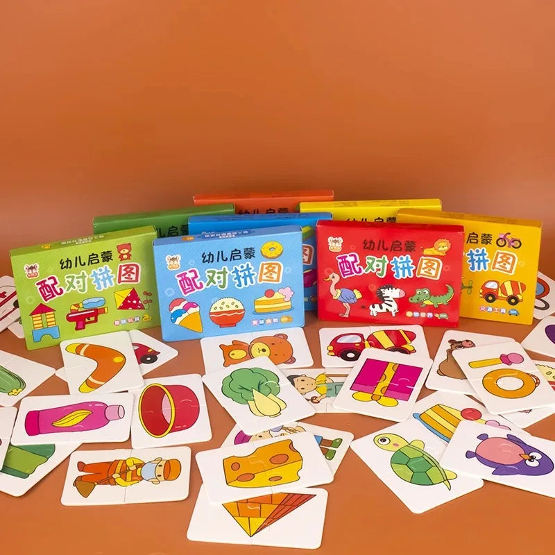 32 cartes de puzzle d''éveil, jouets cognitifs