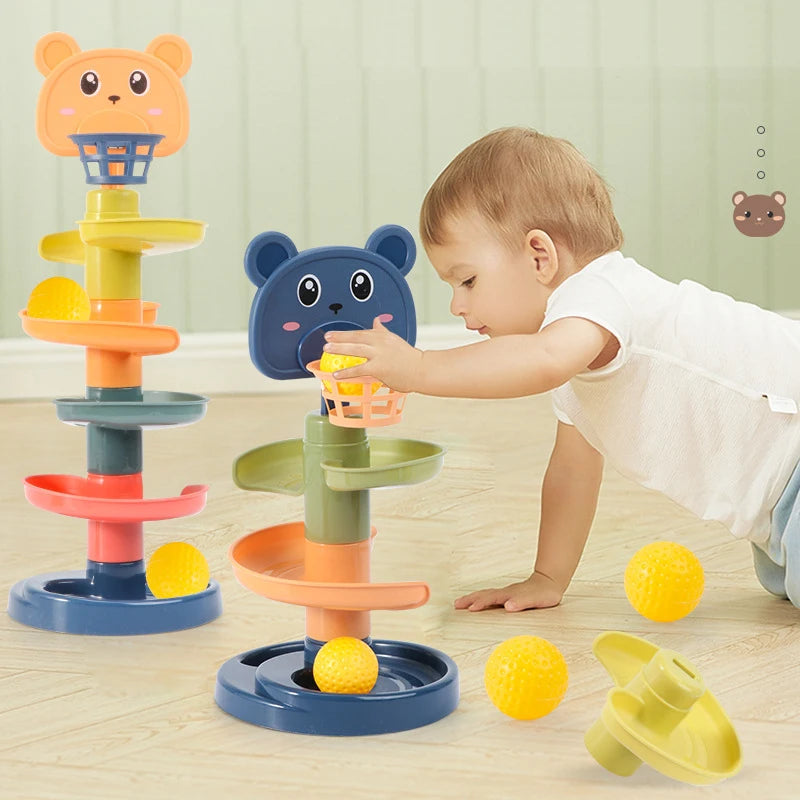 Jouet Montessori pour bébé, boule roulante, coulissante, sensoriel