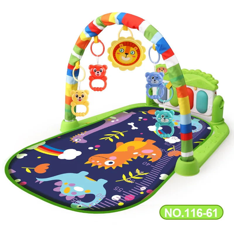 Tapis de jeu d'activité pour bébé, support musical, cadre de fitness multifonctionnel pour enfant, tapis éducatif pour ramper, jouet, cadeau