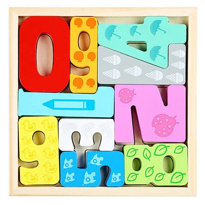 Jouets en bois Montessori puzzle 3D tangram