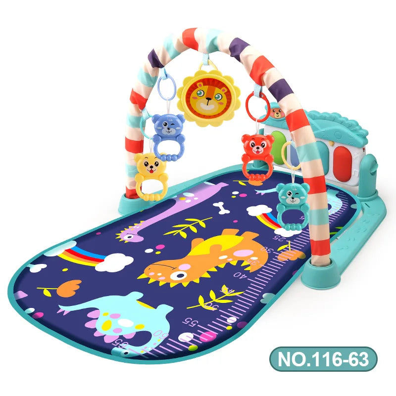 Tapis de jeu d'activité pour bébé, support musical, cadre de fitness multifonctionnel pour enfant, tapis éducatif pour ramper, jouet, cadeau