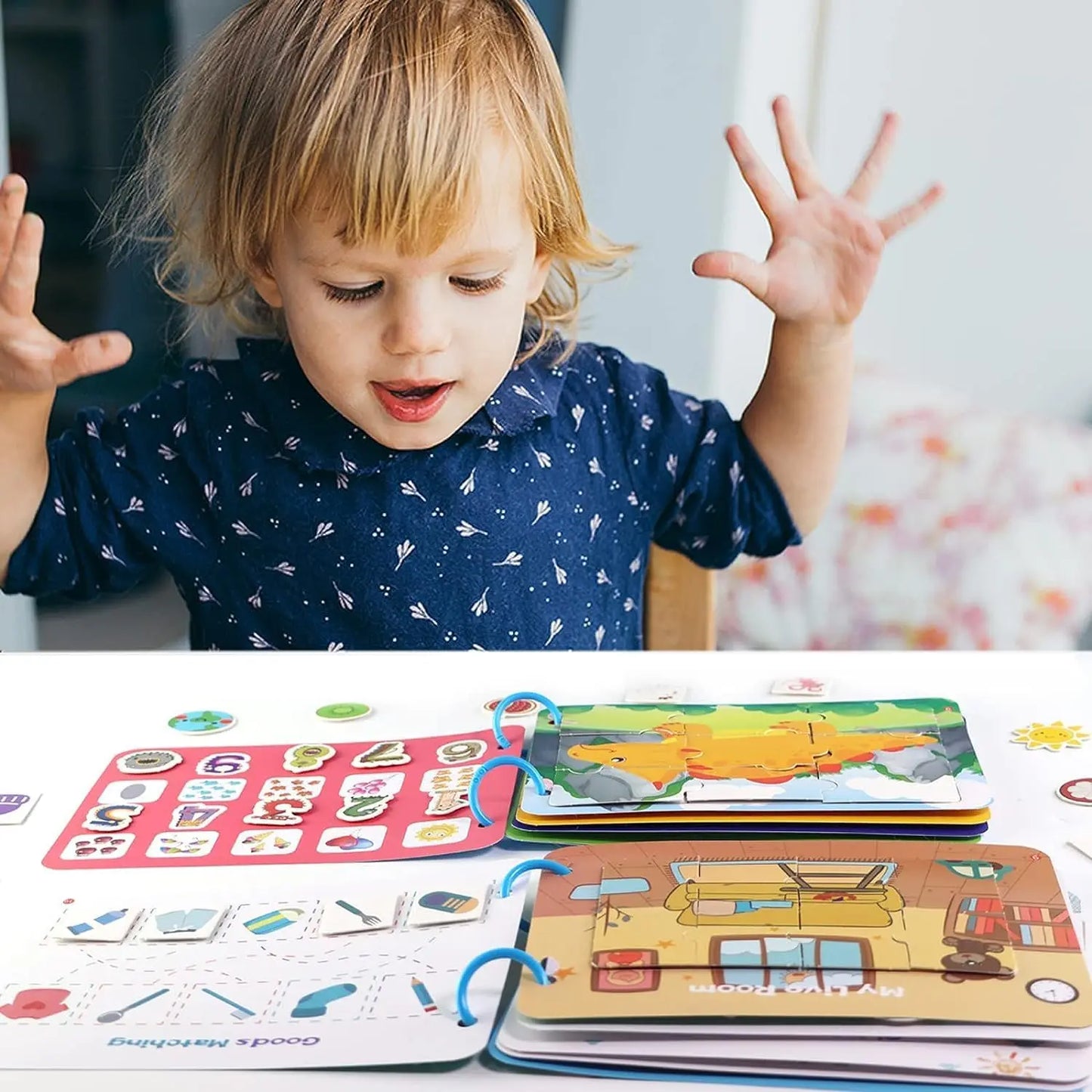 Livre d'activités Yeahbo en anglais, jouet éducatif