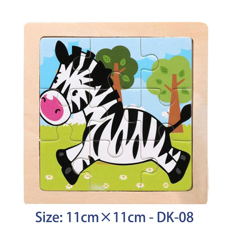 Puzzle en bois éducatif d'animaux