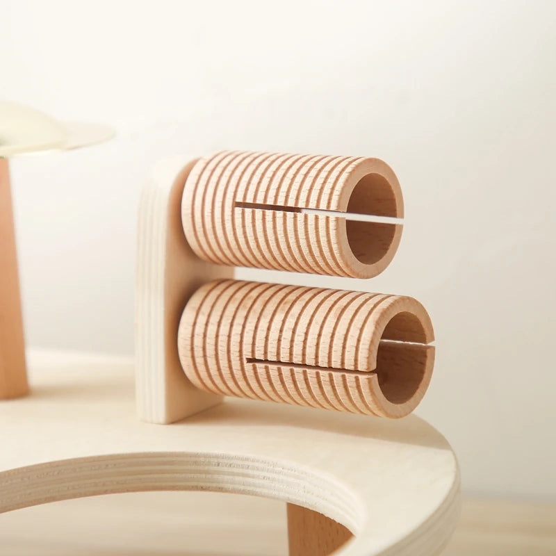 Table musicale, xylophone, cloches éoliennes en bois Montessor