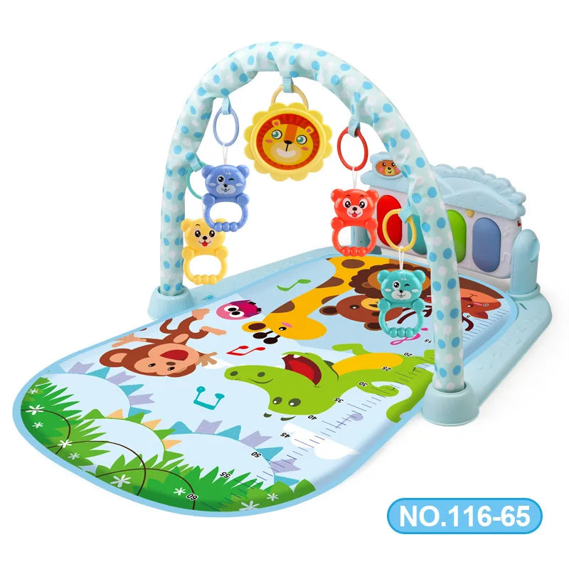 Tapis de jeu d'activité pour bébé, support musical, cadre de fitness multifonctionnel pour enfant, tapis éducatif pour ramper, jouet, cadeau