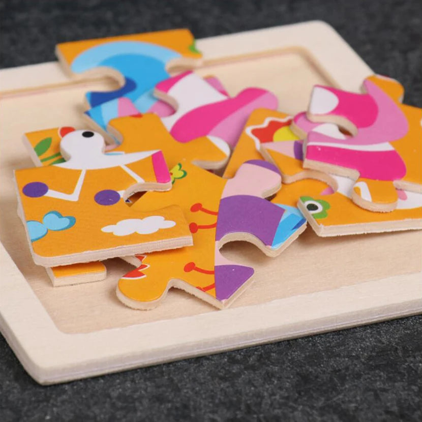 Puzzle en bois éducatif d'animaux