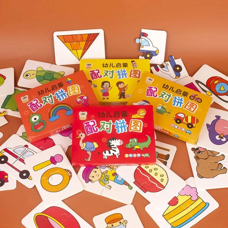 32 cartes de puzzle d''éveil, jouets cognitifs