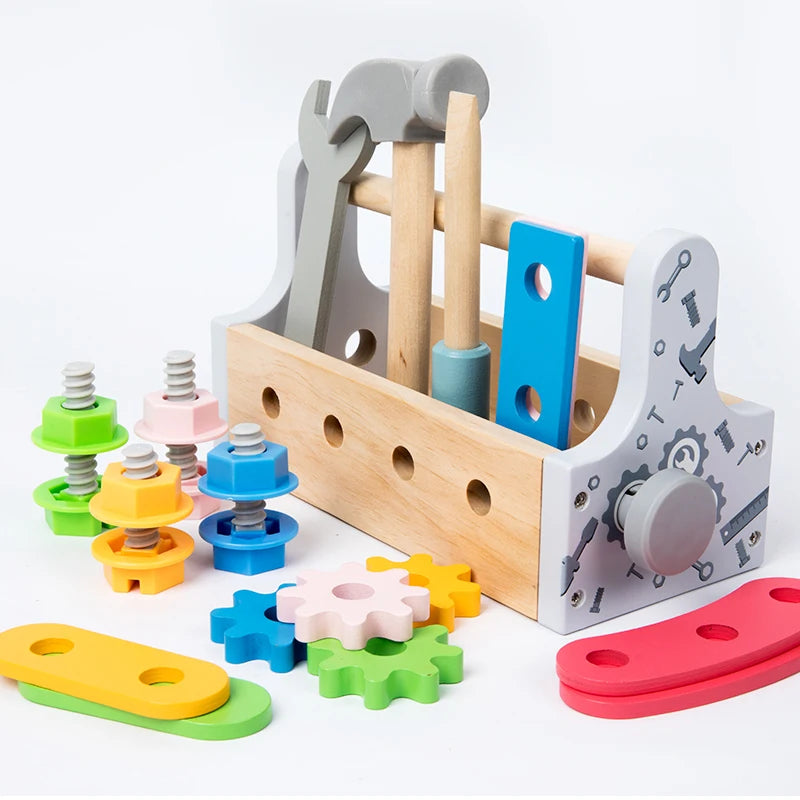 Boîte à outils, en bois, jeu de simulation, puzzle, démontage, simulation, réparation