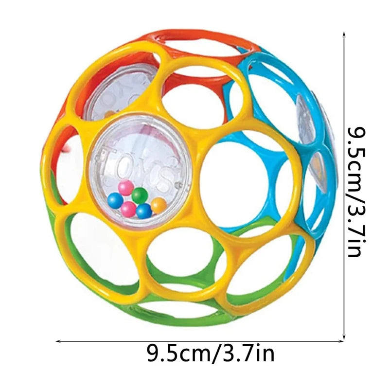 Hochets à balle souple pour bébé avec clochette, éducatif sensoriel