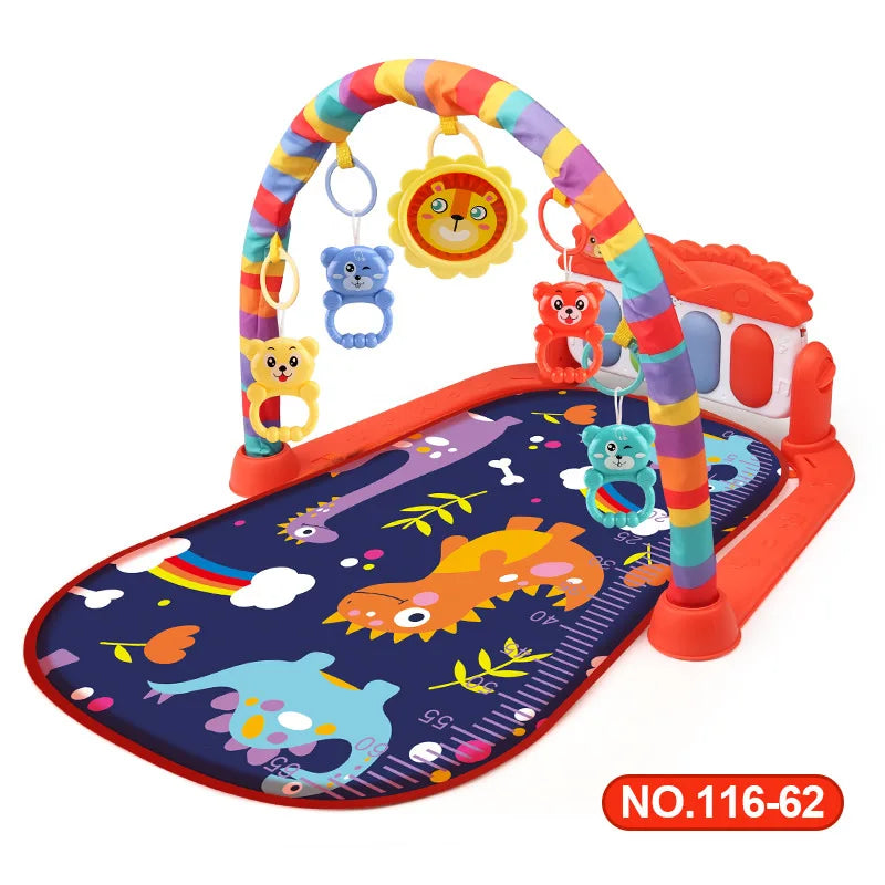 Tapis de jeu d'activité pour bébé, support musical, cadre de fitness multifonctionnel pour enfant, tapis éducatif pour ramper, jouet, cadeau