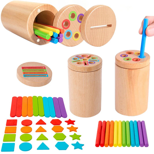 Jouets en bois Montessori Boîte de tri des couleurs