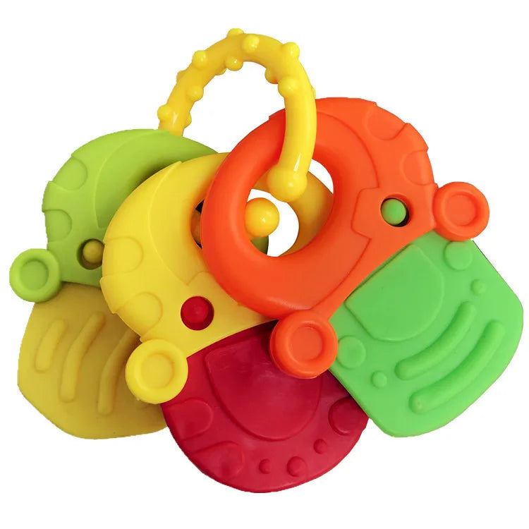 Hochet en caoutchouc souple pour bébé, jouet de dentition en forme de fruit, en silicone de qualité alimentaire, pour nouveau-né, jouet d'entraînement pour bébé, jouets à mâcher